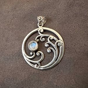 Pretty Sterling Silver and Moonstone Pendant